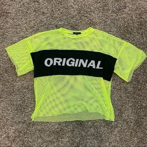 Forever 21 Neon Green Crop Top Size Medium